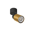 SLV wall and ceiling luminaire PURI 2.0 - TUBE GU10 IP20, gold, black dimmable