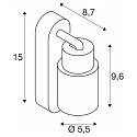 SLV Wand- und Deckenleuchte PURI 2.0 TUBE, rechteckig, mit Schalter, GU10 max. 6W, grau