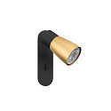 SLV Wand- und Deckenleuchte PURI 2.0 DOME, rechteckig, mit Schalter, GU10 max. 6W, schwarz / gold