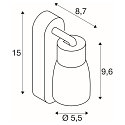 SLV Wand- und Deckenleuchte PURI 2.0 DOME, rechteckig, mit Schalter, GU10 max. 6W, grau
