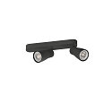 SLV Wand- und Deckenleuchte PURI 2.0 DOME, asymmetrisch, 2x GU10 max. 6W, schwarz