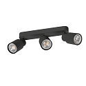 SLV Wand- und Deckenleuchte PURI 2.0 TUBE, Long, 3x GU10 max. 6W GU10, schwarz
