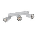SLV Wand- und Deckenleuchte PURI 2.0 DOME, Long, 3x GU10 max. 6W GU10, grau