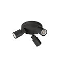 SLV wall and ceiling luminaire PURI 2.0 - TUBE 3 flames, round GU10 IP20, black dimmable