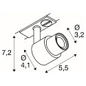SLV 1-Phasen-Strahler PURI 2.0 BASIC, GU10 max. 6W, drehbar und schwenkbar, wei�