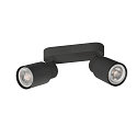 SLV Wand- und Deckenleuchte PURI 2.0 TUBE, Long, 2x GU10 max. 6W, schwarz