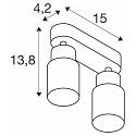 SLV Wand- und Deckenleuchte PURI 2.0 TUBE, Long, 2x GU10 max. 6W, wei�