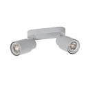 SLV Wand- und Deckenleuchte PURI 2.0 TUBE, Long, 2x GU10 max. 6W, grau
