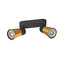 SLV Wand- und Deckenleuchte PURI 2.0 CONE, Long, 2x GU10 max. 6W, schwarz / gold