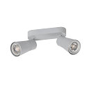 SLV Wand- und Deckenleuchte PURI 2.0 CONE, Long, 2x GU10 max. 6W, grau