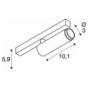 SLV LED Niedervolt-Spot GRIP! S DALI, zylindrisch, 48V, 9.8W 3000K 29�, DALI dimmbar, schwenkbar, bronze / schwarz