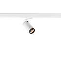 SLV 3-phase spot GRIP! L GU10 cylindrical, adjustable GU10 IP20, white dimmable