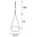 SLV Pendelleuchte MAGICO 20, E27 max. 10W, matt wei�