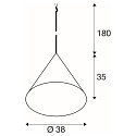 SLV pendant luminaire MAGICO 38 E27 IP20, white matt dimmable