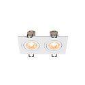 SLV Deckeneinbauleuchte NEW TRIA� 155, quadratisch, 2-flammig, 2x GU10 max. 10W, drehbar, wei�