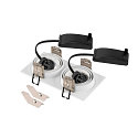 SLV Deckeneinbauleuchte NEW TRIA� 155, quadratisch, 2-flammig, 2x GU10 max. 10W, drehbar, wei�