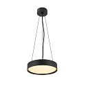 SLV LED Wand- und Deckenleuchte DECONA PHASE, rund, 18W 2700/3000K (CCT Switch), dimmbar, schwarz