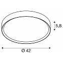 SLV LED Wand- und Deckenleuchte DECONA PHASE, rund, 23W 2700/3000K (CCT Switch), dimmbar, schwarz