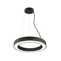SLV pendant luminaire MEDO� RING 60 DALI for VDU workstation, DALI controllable, CCT Switch IP20, black dimmable