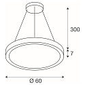 SLV pendant luminaire MEDO� RING 60 PHASE for VDU workstation, CCT Switch IP20, black dimmable