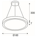 SLV pendant luminaire MEDO� RING 90 DALI for VDU workstation, DALI controllable, CCT Switch IP20, black dimmable