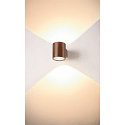 SLV wall luminaire OCULUS PHASE DTW UP/DOWN round, Dim-To-Warm, adjustable IP20, copper dimmable