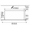 SLV downlight DOWNLIGHT C 200 DALI rigid, DALI controllable, wired through IP54, white dimmable