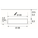 SLV LED Decken-Einbauleuchte MEDO� 40 FRAMELESS, IP20, b�ndig, 16W 3000/4000K 2350lm 80�, CRi >90, UGR <19, ohne BG, schaltbar
