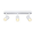 SLV wall and ceiling luminaire NOBLO� TRIPLE PHASE DTW 3 flames, round, Dim-To-Warm IP20, white dimmable