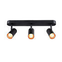 SLV wall and ceiling luminaire NOBLO� TRIPLE PHASE DTW 3 flames, round, Dim-To-Warm IP20, black dimmable