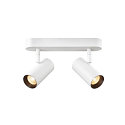 SLV wall and ceiling luminaire NOBLO� DOUBLE PHASE 2 flames, round IP20, white dimmable