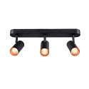 SLV LED Wand- und Deckenstrahler NOBLO� TRIPLE PHASE, IP20, 3-flammig, kardanisch, CRi>90, dimmbar, 19W 2700K 2350lm 32�, schwarz