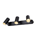SLV LED Wand- und Deckenstrahler NOBLO� TRIPLE PHASE, IP20, 3-flammig, kardanisch, CRi>90, dimmbar, 19W 2700K 2350lm 32�, schwarz
