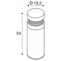 SLV LED Outdoor Pollerleuchte CONCRETE POLE 55, PHASE, 15W, 2700K, 600lm, IK06, IP65, grau