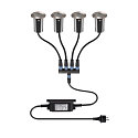 SLV LED Boden-Einbauleuchte TRAIL-LITE� 60, IP67 IK08, 4er Set inkl. Netzteil, � 6cm, 230VAC / sek. 24VDC, 4x 0.9W 3000K 25lm