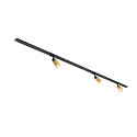 SLV 1-phase spot PURI 2.0 set of 3 GU10 IP20, gold, black, lacquered dimmable