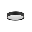 SLV ceiling luminaire DECONA 30 CL round, suitable for VDU workstation IP44, black, lacquered dimmable