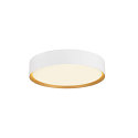SLV ceiling luminaire DECONA 30 CL round, suitable for VDU workstation IP44, gold, white, lacquered dimmable