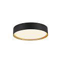 SLV ceiling luminaire DECONA 30 CL round, suitable for VDU workstation IP44, gold, black, lacquered dimmable