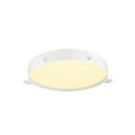 SLV ceiling luminaire DECONA 42 CL round, suitable for VDU workstation IP44, white, lacquered dimmable