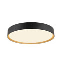 SLV ceiling luminaire DECONA 42 CL round, suitable for VDU workstation IP44, gold, black, lacquered dimmable