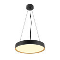 SLV ceiling luminaire DECONA 42 CL round, suitable for VDU workstation IP44, gold, black, lacquered dimmable
