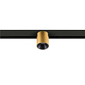 SLV track spot FIXT-IT! round, surface-mounted version, suitable for VDU workstation IP20, gold, black, lacquered dimmable