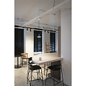 SLV LED Pendelleuchte GRIP! FLAT, 16W, 2700/3000K, 400lm, IP20, dimmbar, weiß/schwarz