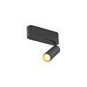 SLV LED Deckenaufbauleuchte GRIP! S SINGLE, 29�, 11W, IP20, dimmbar, 3000K, 650lm, schwarz/gold