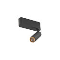 SLV LED Deckenaufbauleuchte GRIP! S SINGLE, 29�, 11W, IP20, dimmbar, 3000K, 650lm, schwarz/gold