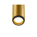SLV ceiling luminaire GRIP!S SINGLE suitable for VDU workstation IP20, gold, black, lacquered dimmable