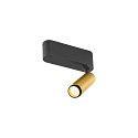 SLV ceiling luminaire GRIP!S SINGLE suitable for VDU workstation IP20, gold, black, lacquered dimmable