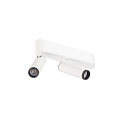 SLV LED Deckenaufbauleuchte GRIP! S DOUBLE, 29�, 21W, IP20, dimmbar, 3000K, 1300lm, wei�/schwarz