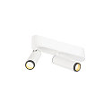SLV LED Deckenaufbauleuchte GRIP! S DOUBLE, 29�, 21W, IP20, dimmbar, 3000K, 1300lm, wei�/schwarz